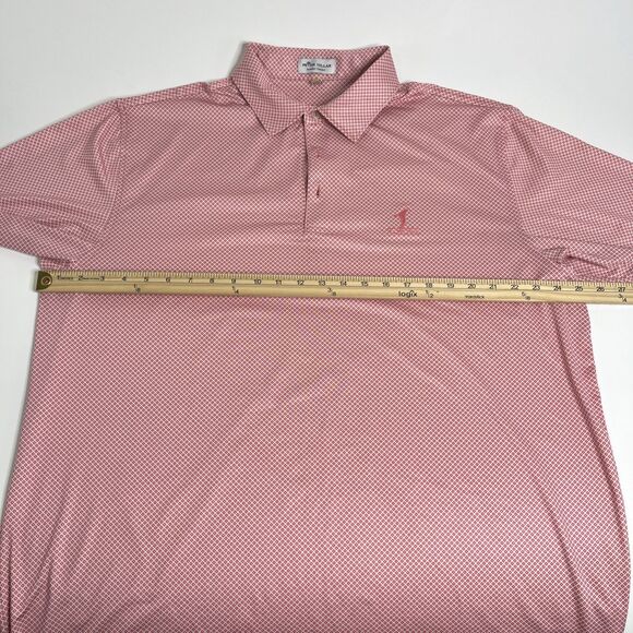 Peter Millar Summer Comfort Polo Men’s XL Pink Blue Geo Dot Performance Shirt - Picture 6 of 9